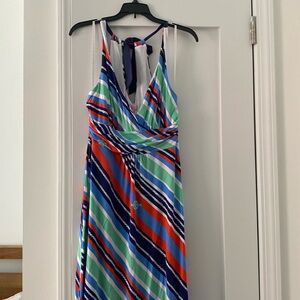 Lily Pulitzer nautical print halter maxi dress size M